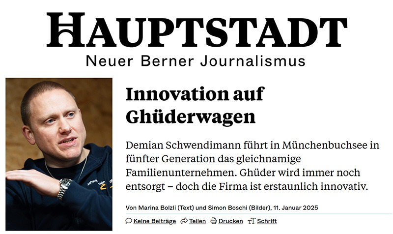 Reportage Innovation auf Ghüderwagen von Hauptstadt.be