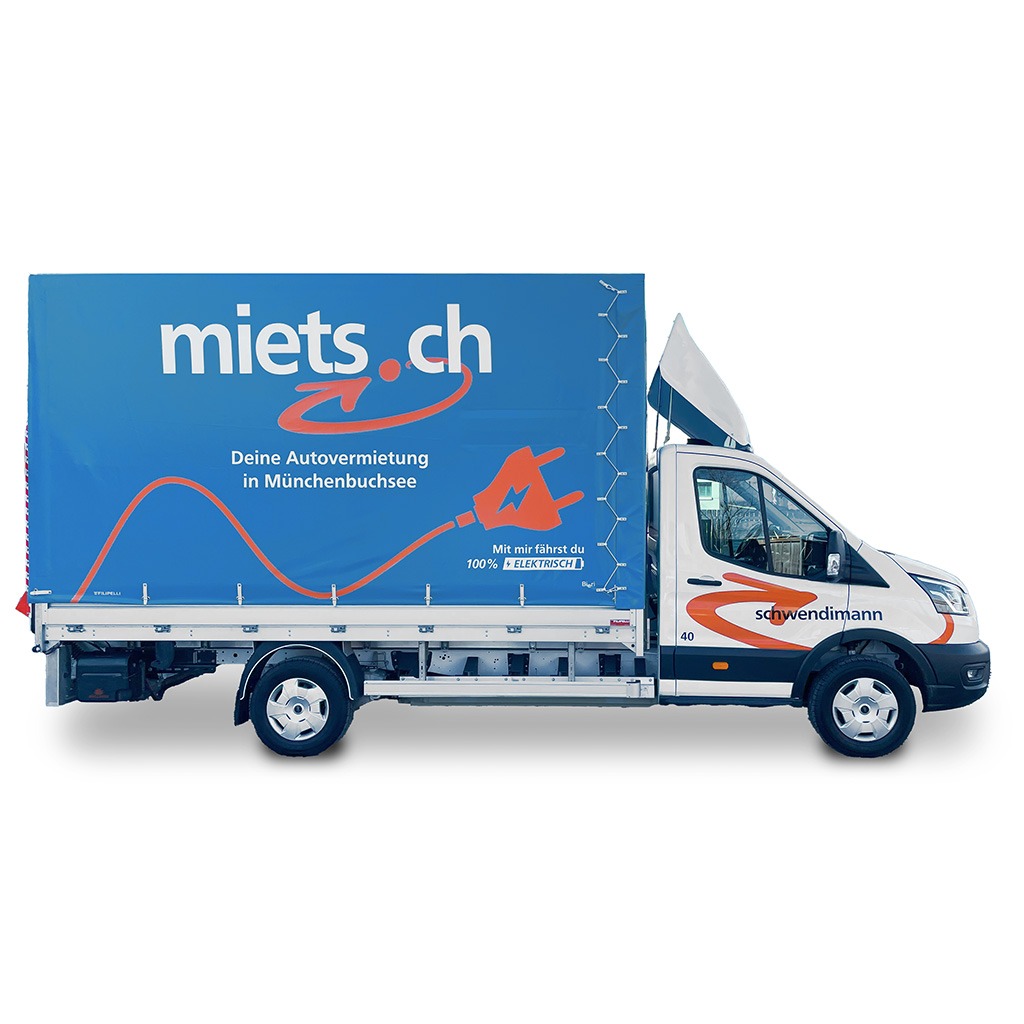 Lieferwagen Ford E-Transit Seitenansicht